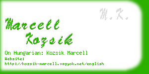 marcell kozsik business card